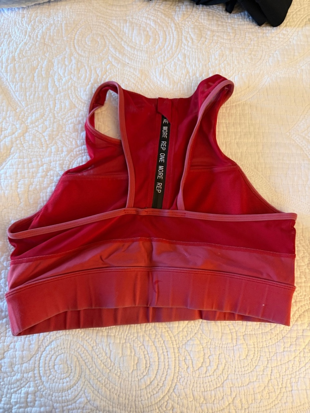 High-Neck Performance Sports Bra in Red - Picture 2 of 2
